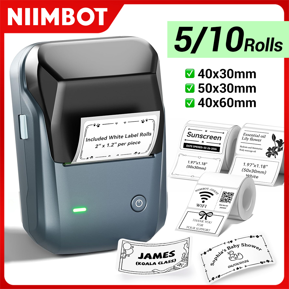 Commercial Printing Paper - Niimbot B1 Printer Bluetooth nirkabel, pembuat