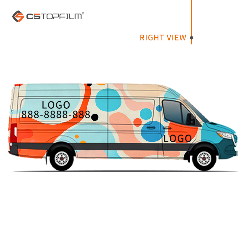 Stiker Mobil Desain Abstrak Wa - Commercial Wrap Printing ulasan dan harga